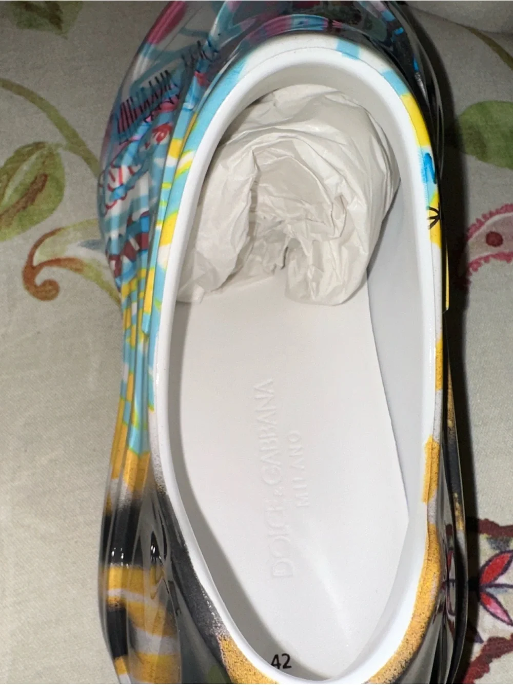 Dolce & Gabbana Alta Gomma Graffiti-print slip-on Sneaker